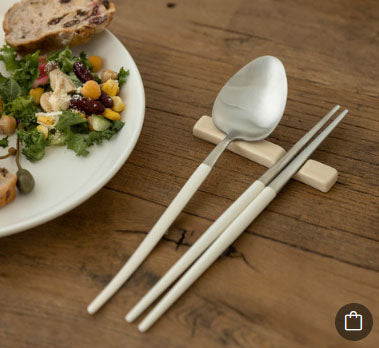 Maribel Silver Spoon & Chopstick Set