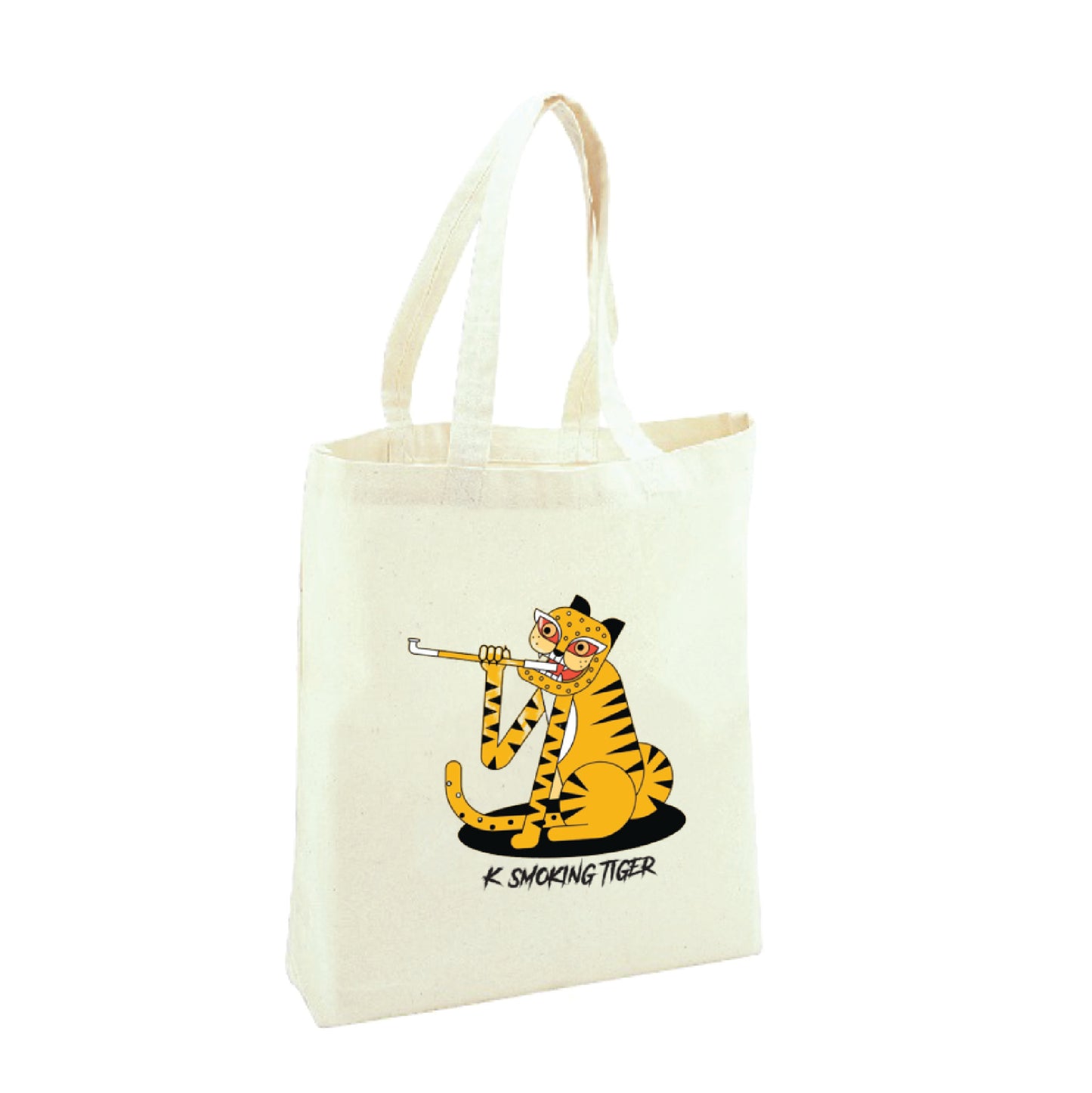 Smoking Tiger Tote Bag