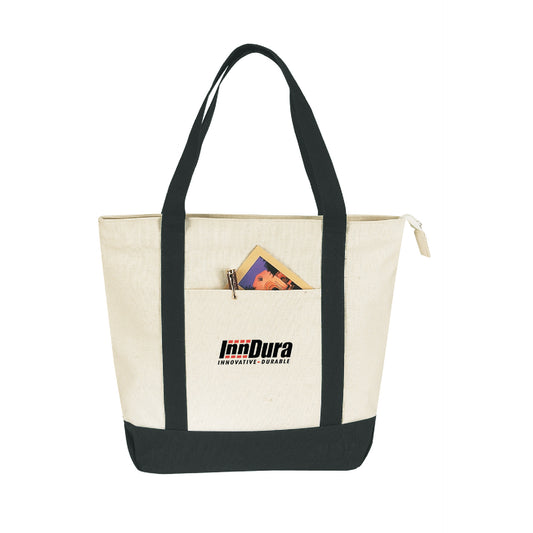Canvas Zippered Tote Bag