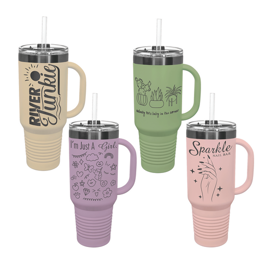 Personalized Polar Camel 40 Oz. Travel Mug With Lid & Straw