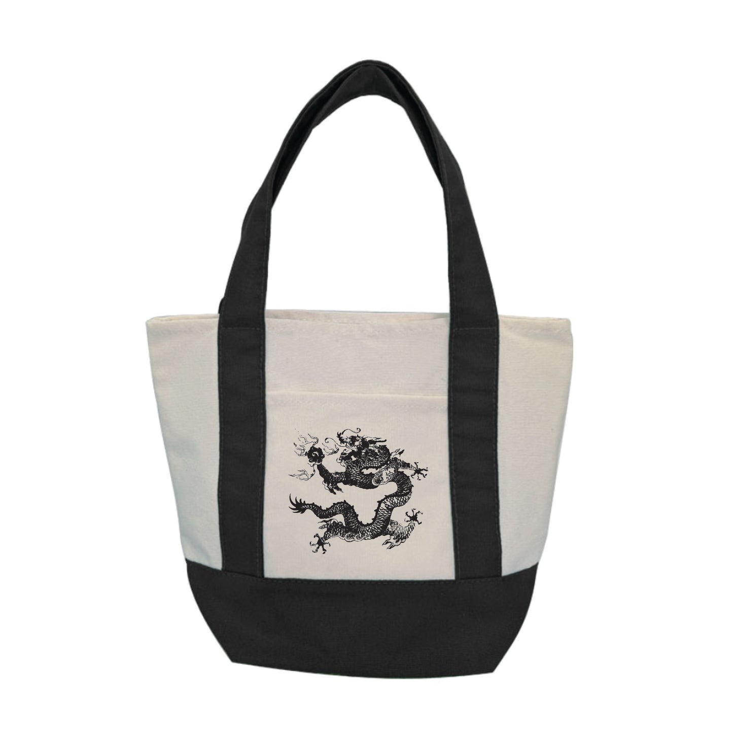 Black Dragon Canvas Tote Bag