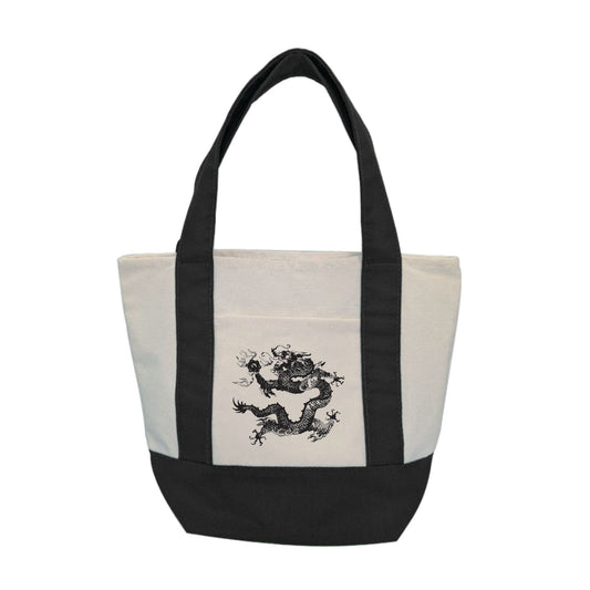 Black Dragon Canvas Tote Bag