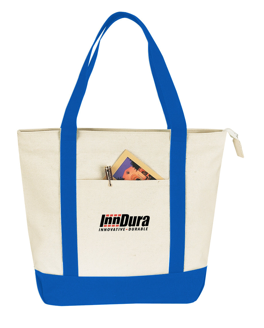 Canvas Zippered Tote Bag