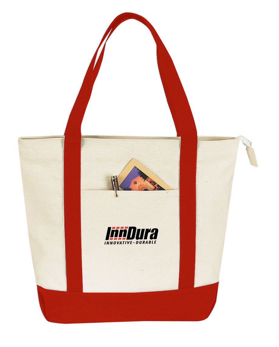 Canvas Zippered Tote Bag