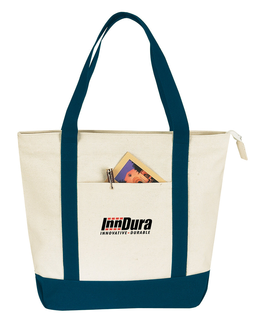 Canvas Zippered Tote Bag